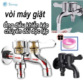 Vòi nước 2 đầu ra Vòi nước 2 đầu cho máy giặt chia nước thành 2 cổng xả độc lập
