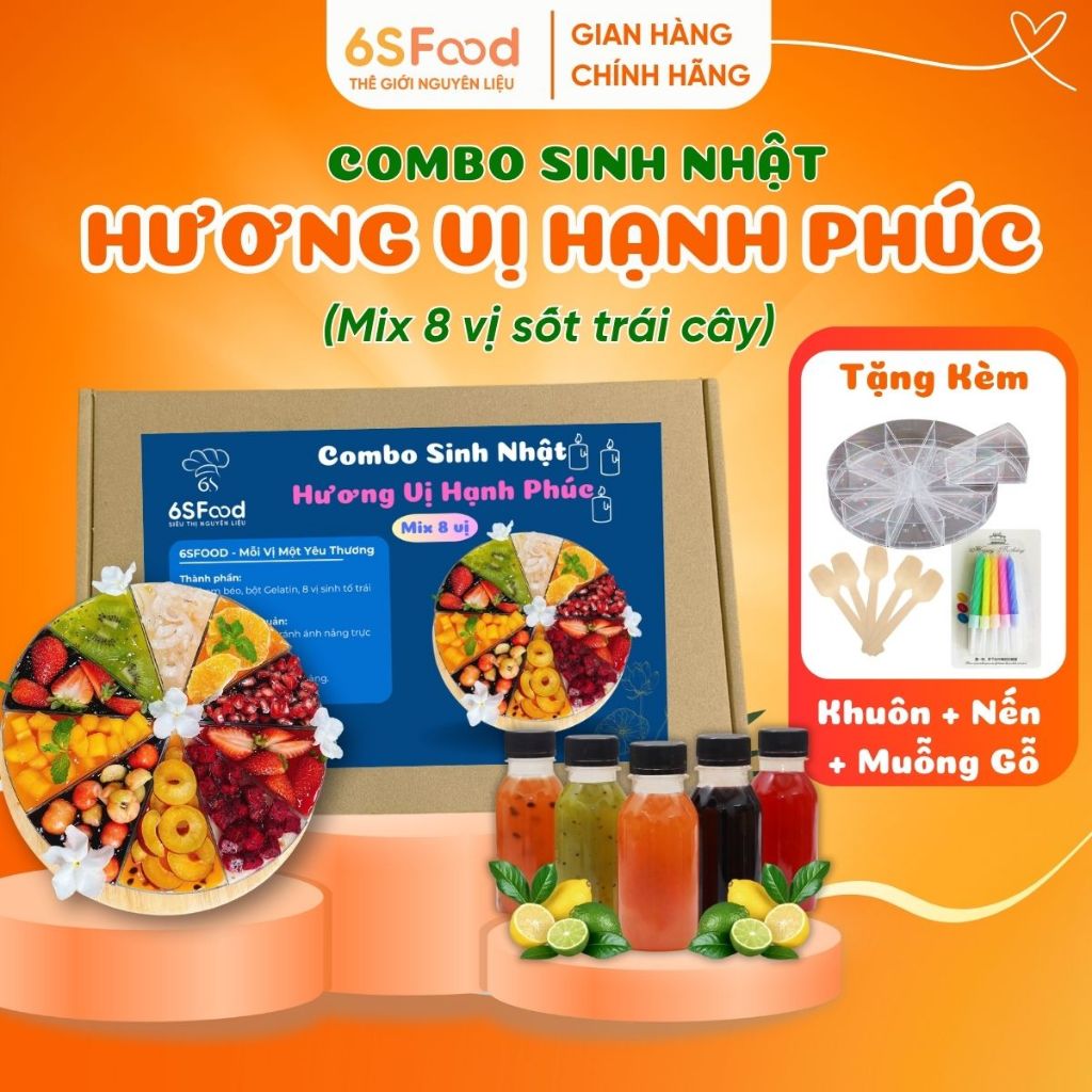 Combo Set Nguyên Liệu Panna Cotta Sinh Nhật 🔥Mix 8 Vị🔥 thành phẩm 2,5L ...
