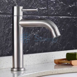 Vòi lavabo Vòi Rửa Mặt Lavabo Lạnh inox 304 VÒI LA ĐIẾU LẠNH gắn lên mặt chậu rửa mặt