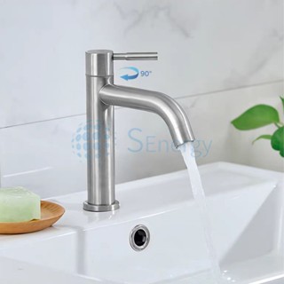 Vòi lavabo Vòi Rửa Mặt Lavabo Lạnh inox 304 VÒI LA ĐIẾU LẠNH gắn lên mặt chậu rửa mặt