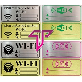 Biển WIFI cho khách sạn, BẢNG wifi quán ăn, wifi nhà hàng, cà phê, cực đẹp dán tường có keo 2 mặt