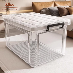 STON Hộp Nhựa Đựng Đồ Trong Suốt Có Bánh Xe Và Quai Cầm Hộp Đựng Đồ Đa Năng Đựng Quần Áo Size Lớn Có Nắp Dưới Gầm Giường