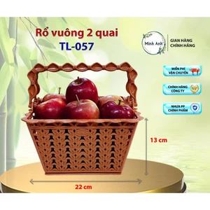 Giỏ vuông 2 quai – 057 - Lớn, tiện lợi gia đình trái cây, giỏ rẻ chất lượng,mẫu mới 057