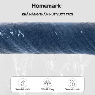 Bộ Khăn Tắm Cao Cấp Homemark 100% Cotton Mềm Mại, Thấm Hút Tốt, Bền Đẹp, Quà Tặng Lý Tưởng