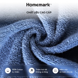 Bộ Khăn Tắm Cao Cấp Homemark 100% Cotton Mềm Mại, Thấm Hút Tốt, Bền Đẹp, Quà Tặng Lý Tưởng