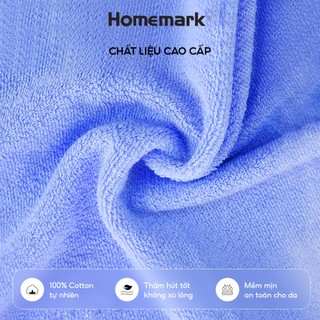Khăn Tắm, Khăn Mặt Cotton Nguyên Chất Homemark Cao Cấp - Siêu Dày, Mềm Mại, Thấm Hút Tốt
