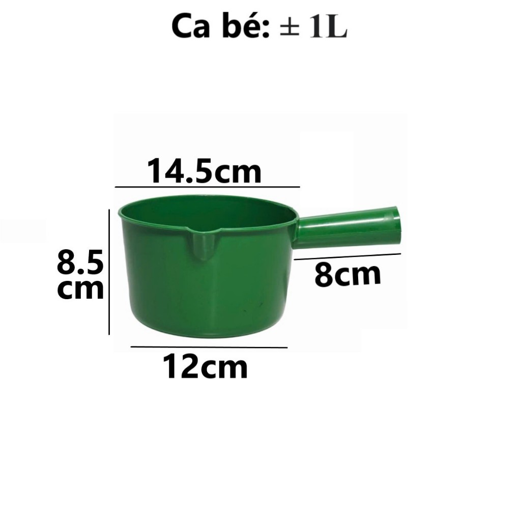 Ca tắm GIA LONG nhựa VIỆT NHẬT -  Gáo sâu lòng múc nước nhà tắm - 9002/3 AMIZIN