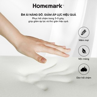 Gối ngủ chống đau vai gáy đàn hồi chậm - Gối memory foam mềm mại cao cấp Homemark