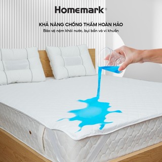 Tấm bảo vệ nệm chống thấm Homemark - 4 lớp bảo vệ nệm sạch tuyệt đối, ngăn bụi bẩn, dễ vệ sinh