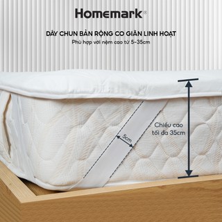 Tấm bảo vệ nệm chống thấm Homemark - 4 lớp bảo vệ nệm sạch tuyệt đối, ngăn bụi bẩn, dễ vệ sinh