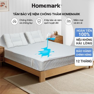 Tấm bảo vệ nệm chống thấm Homemark - 4 lớp bảo vệ nệm sạch tuyệt đối, ngăn bụi bẩn, dễ vệ sinh
