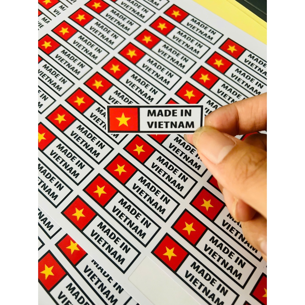[Set 50 Tem] Sticker Made in Vietnam Nhãn Dán Decal Nhựa – Tem Dán Bao ...