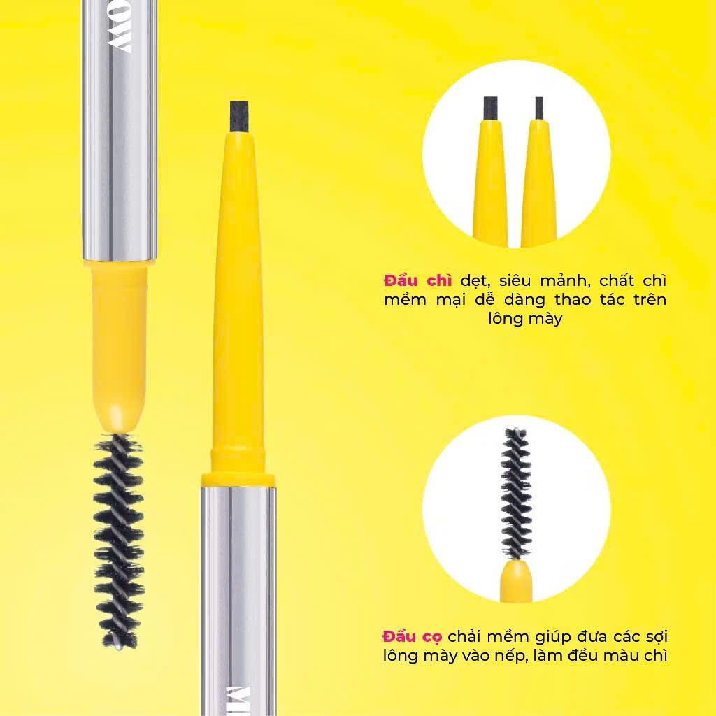 Lemonade Chì kẻ mày siêu mảnh lâu trôi Micro Eyebrow 0,1g | NHÍM HOUSE