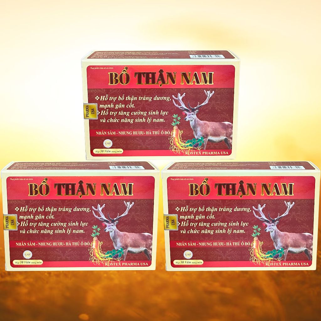 Combo 3 Hộp Bổ Thận Nam Vỉ - Rostex - Vinaphar - Vitamin Thanh Lọc