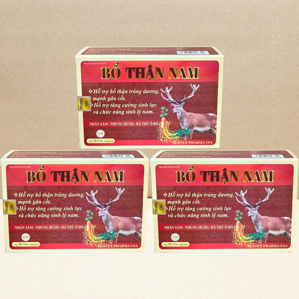 Combo 3 Hộp Bổ Thận Nam Vỉ - Rostex - Vinaphar - Vitamin Chữa Lành