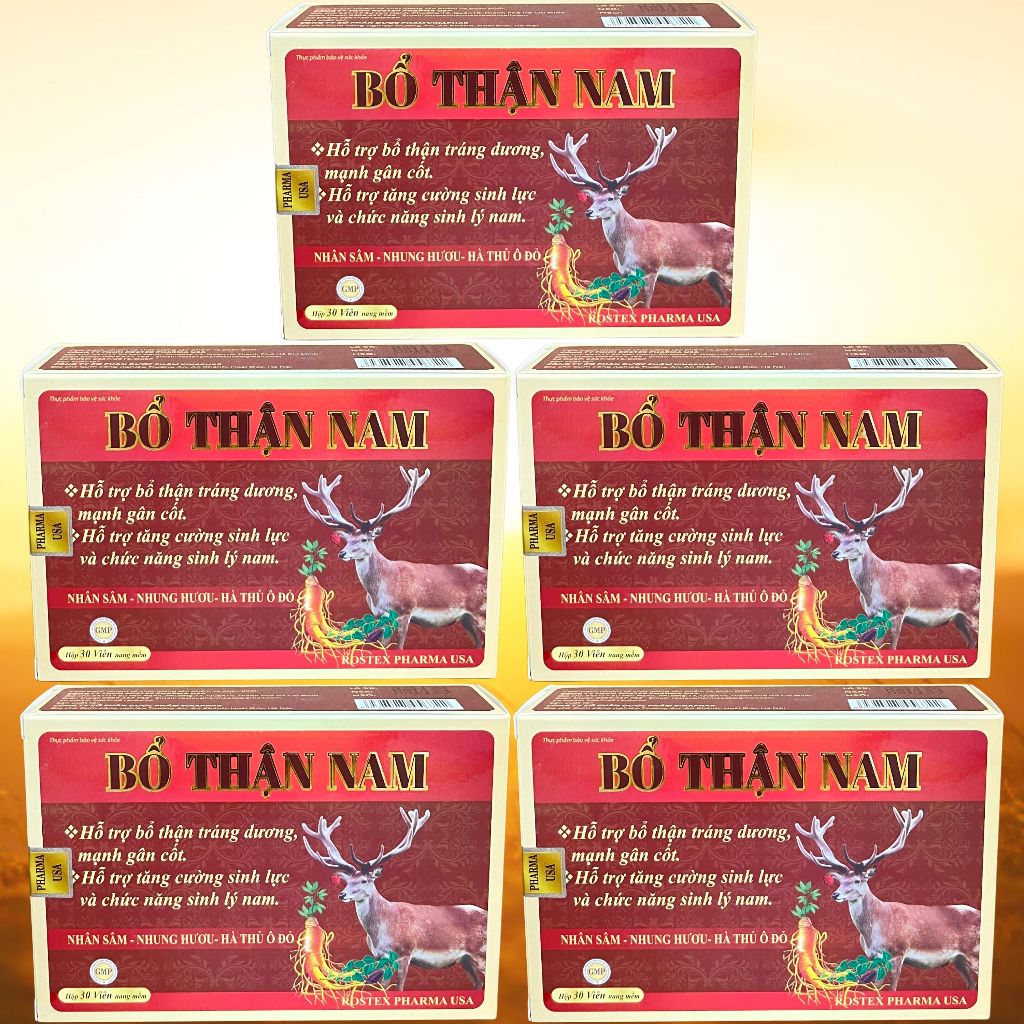 Combo 5 Hộp Bổ Thận Nam Vỉ - Rostex - Vinaphar - Vitamin Thanh Lọc