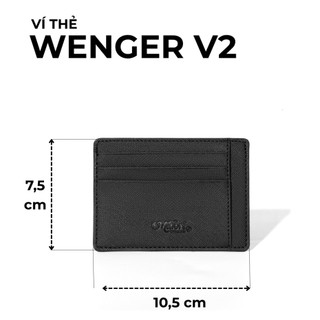 Ví Da PU Ngang Monogram WENGER V.2 Nam Nữ Bóp Đựng Tiền Thẻ Nhiều Ngăn Cao Cấp | MIDORI FOR MAN