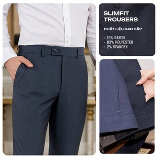Quần Âu Nam MENTORIS, Quân Tây dáng Slimfit Chất liệu cao cấp,  Thiết kế sang trọng MTR05S