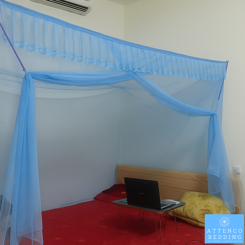 Mùng Xanh Việt Nam, Cao 2m, Xếp Ly To, nhiều kích thước, may kĩ, thoáng, may mùng theo yêu cầu