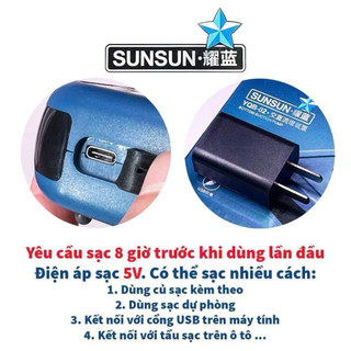 Máy sủi Oxy SUNSUN YQB tích điện siêu êm, 3.5w ~ 8w, máy sủi mạnh mẽ