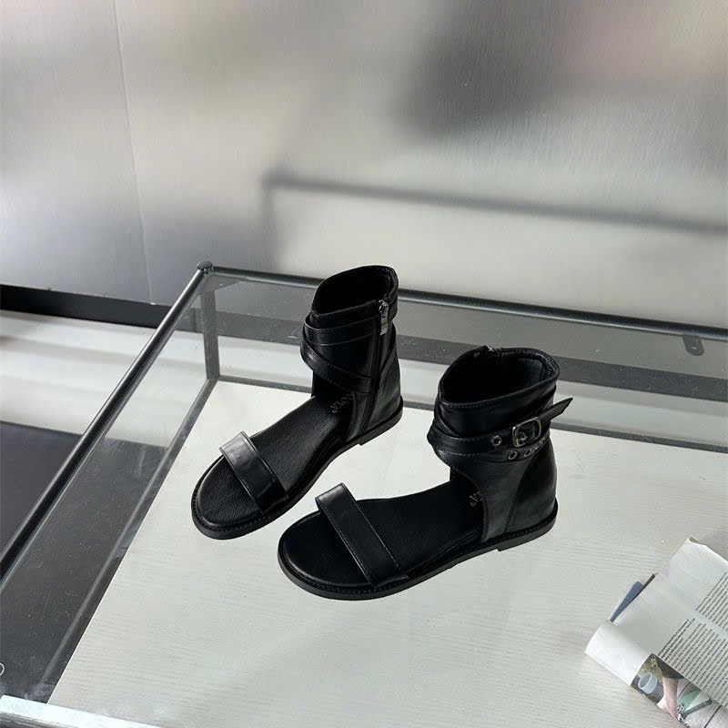 (Sẵn size 35) Dép Sandal La Mã Đế Xuồng Dáng Cổ Điển Dành Cho Phái Nữ Mùa Hè