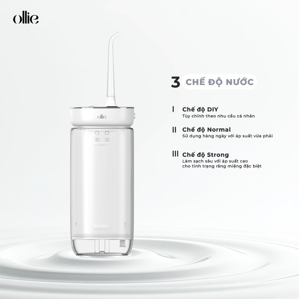 Máy tăm nước cầm tay OLLIE OLF-AC-SG01 - Hàng Chính Hãng - Bảo Hành 12 Tháng