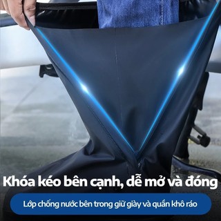 ỦNG BỌC GIÀY ĐI MƯA CHỐNG NƯỚC 100% PVC CAO CẤP | CHỐNG TRƯỢT CÓ KHÓA KÉO GẤP GỌN 5 SIZE