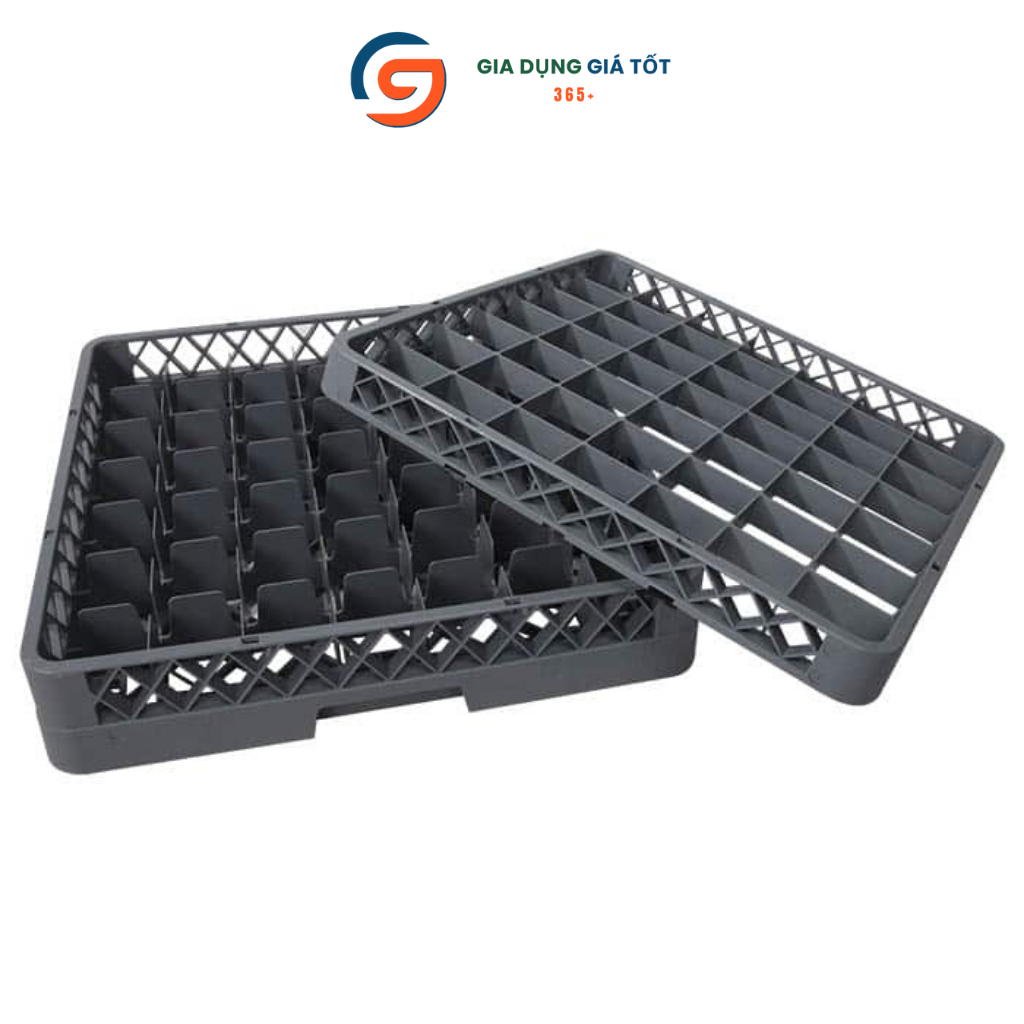 Khay úp cốc 36 - 49 ngăn nhựa Song Long - rack, két đựng ly cho nhà hàng, quán ăn
