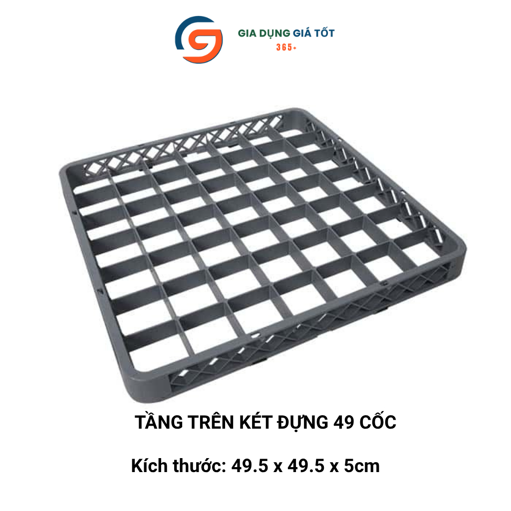 Khay úp cốc 36 - 49 ngăn nhựa Song Long - rack, két đựng ly cho nhà hàng, quán ăn