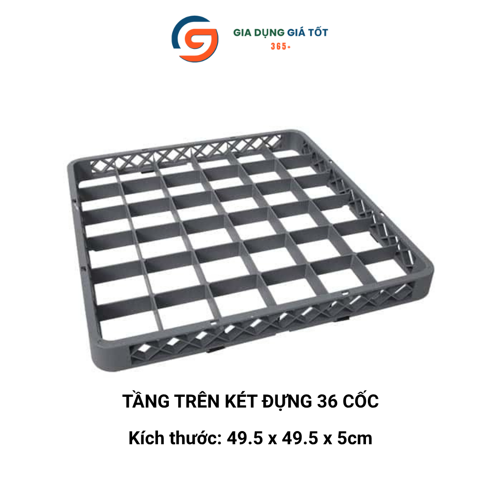Khay úp cốc 36 - 49 ngăn nhựa Song Long - rack, két đựng ly cho nhà hàng, quán ăn