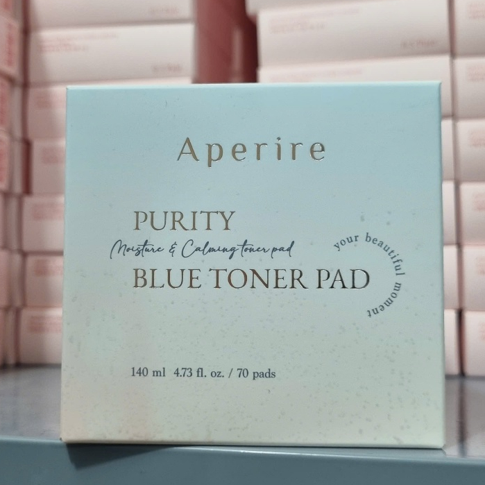 Toner Pad Cấp Ẩm làm dịu da APERIRE Purity Blue Moisture and Calming Toner Pad - 140ml/70 miếng