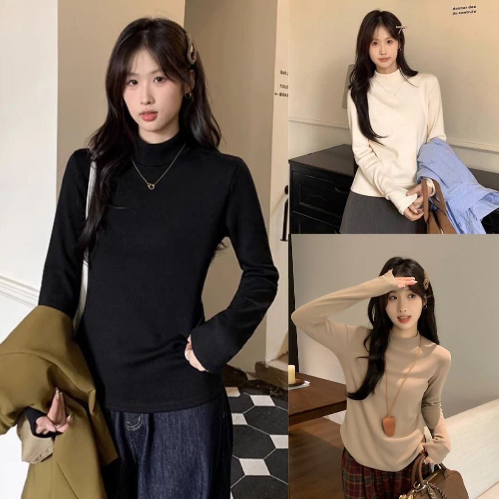 Áo giữ nhiệt nữ MIAA vải co giãn 4 chiều hàng cao cấp bigsize giữ nhiệt giữ ấm mùa đông