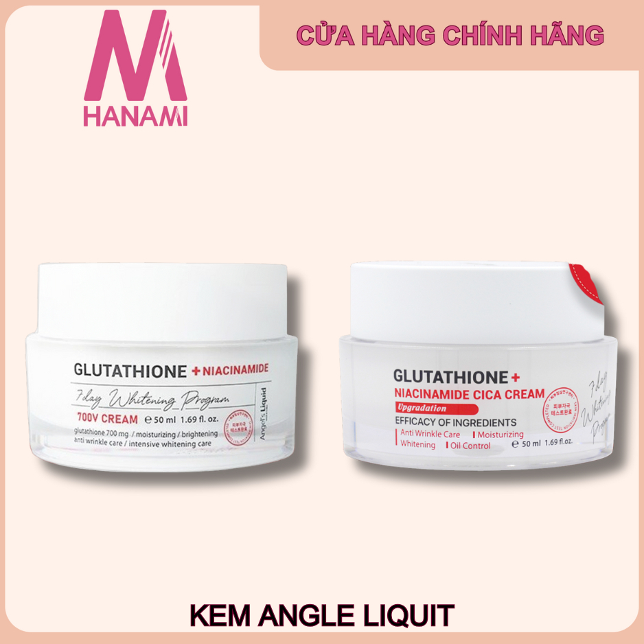Kem Dng Angel's Liquid Glutathione + Niacinamide 7Day H Tr Dng Trng  Program 700 V-Cream 50ml | Shopee Vit Nam
