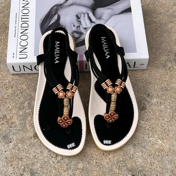 Sandal xỏ ngón nữ, sandal đi biển nữ, sandal nữ MAILIAA quai thổ cẩm mã MOI