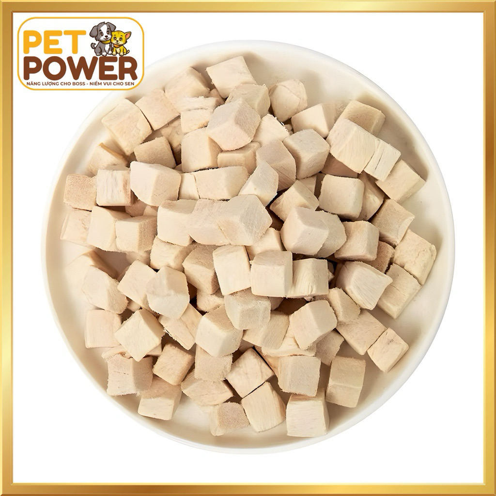 Ức gà viên / nguyên miếng sấy lạnh thơm ngon bổ dưỡng cho Chó Mèo - [100g - 500g]