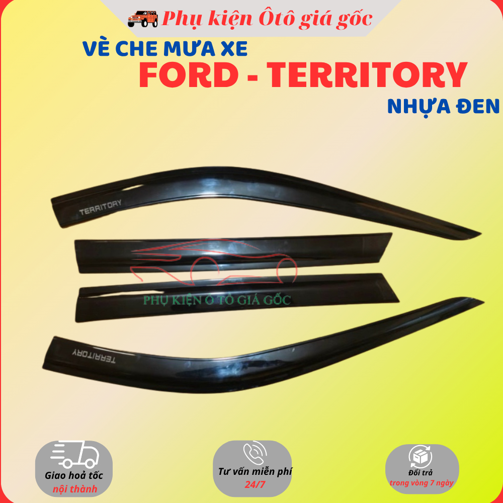 Vè che mưa xe Ford Territory 2022 -HIỆN NAY - Nhựa Đen thái cao cấp, dày dặn, sáng bóng