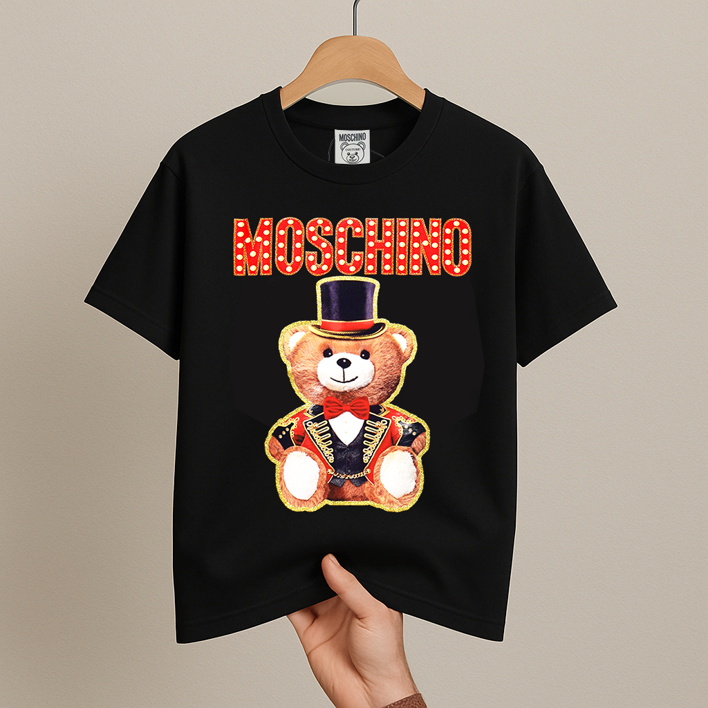Áo thun nam nữ Cotton fom rộng oversize Moschino circus