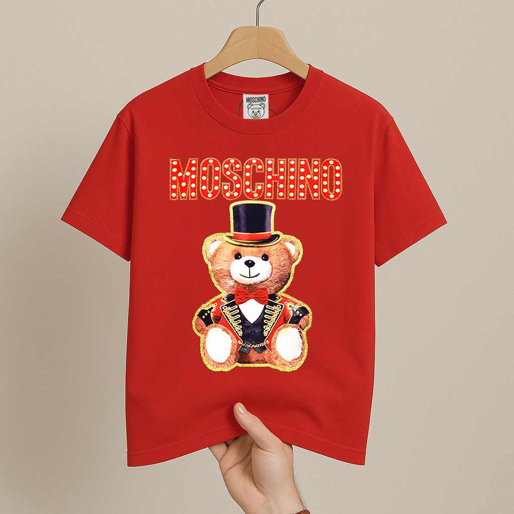 Áo thun nam nữ Cotton fom rộng oversize Moschino circus