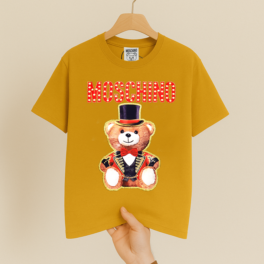 Áo thun nam nữ Cotton fom rộng oversize Moschino circus