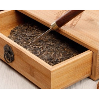 Hộp tre ép bảo quản trà bánh (kèm túi xách)