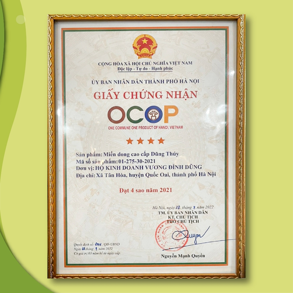 Gói 500g Miến Dong Dũng Thúy - Miến mộc SỢI NHỎ, ăn kiêng, ăn chay, healthy, ít calo, dai mềm không nát