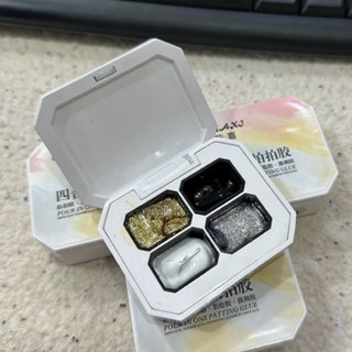 D18 Set Dặm HUAXI 4 Màu Cơ Bản – Phấn Dặm Trang Điểm, Mịn Da, Kiềm Dầu, Tông Tự Nhiên
