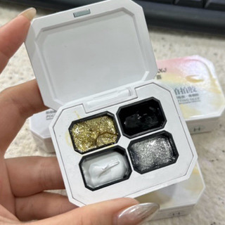 D18 Set Dặm HUAXI 4 Màu Cơ Bản – Phấn Dặm Trang Điểm, Mịn Da, Kiềm Dầu, Tông Tự Nhiên