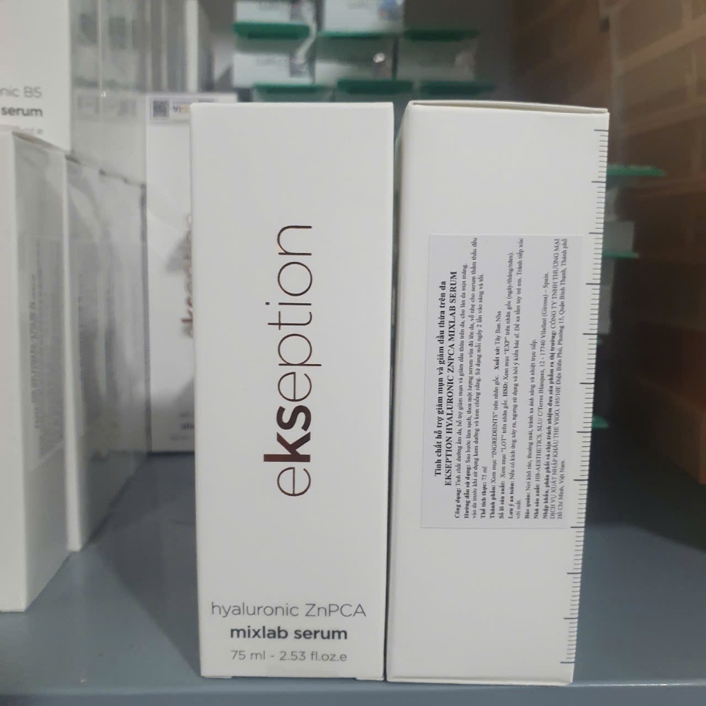 [Hàng CTY] Serum Kẽm Hyaluronic + 1% ZnPCA Ekseption Hyaluronic ZnPCA mixlab Serum Kiểm Soát Dầu, Giảm Mụn 75ml