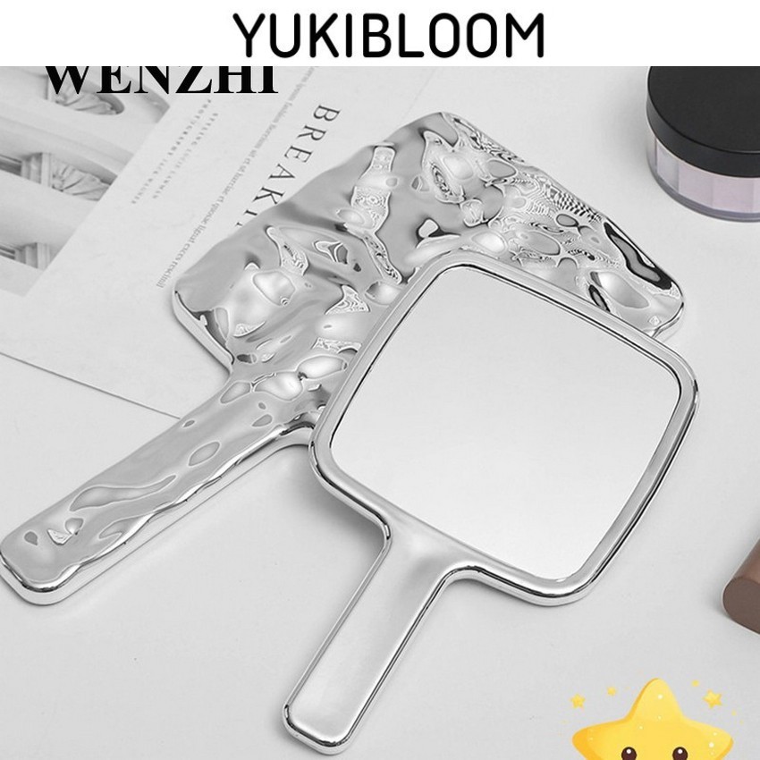 Gương Cầm Tay Hình Vuông Gương Trang Điểm Du Lịch Phong Cách Retro Gương YUKIBLOOM
