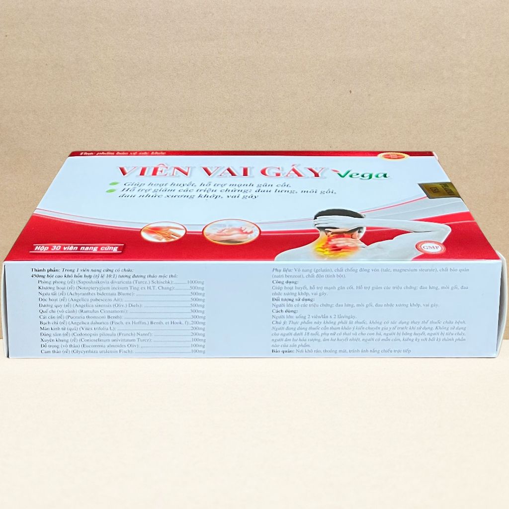 Viên Vai Gáy Vega Vỉ 30 Viên - Rostex - Vinaphar - Vitamin Chữa Lành