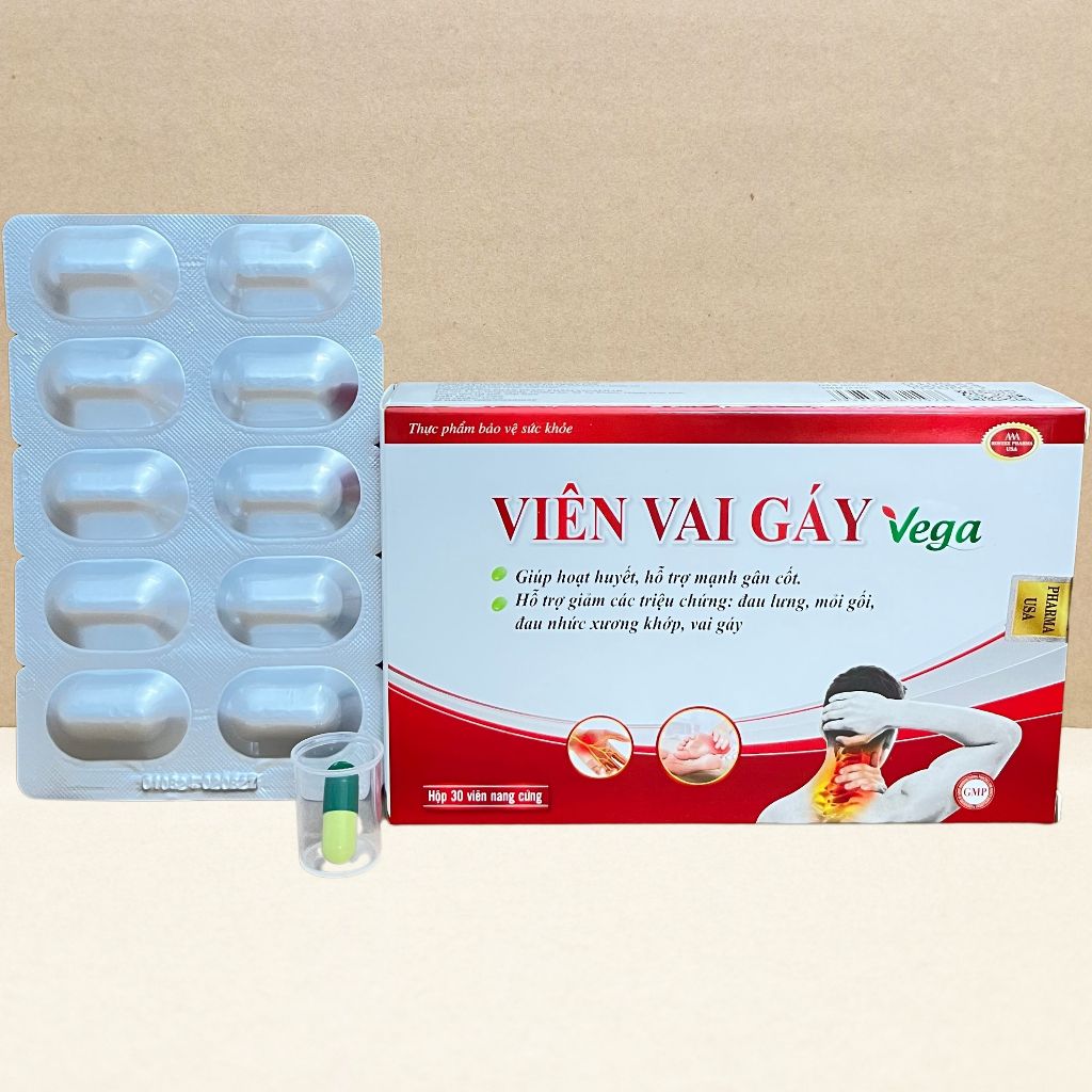 Viên Vai Gáy Vega Vỉ 30 Viên - Rostex - Vinaphar - Vitamin Chữa Lành