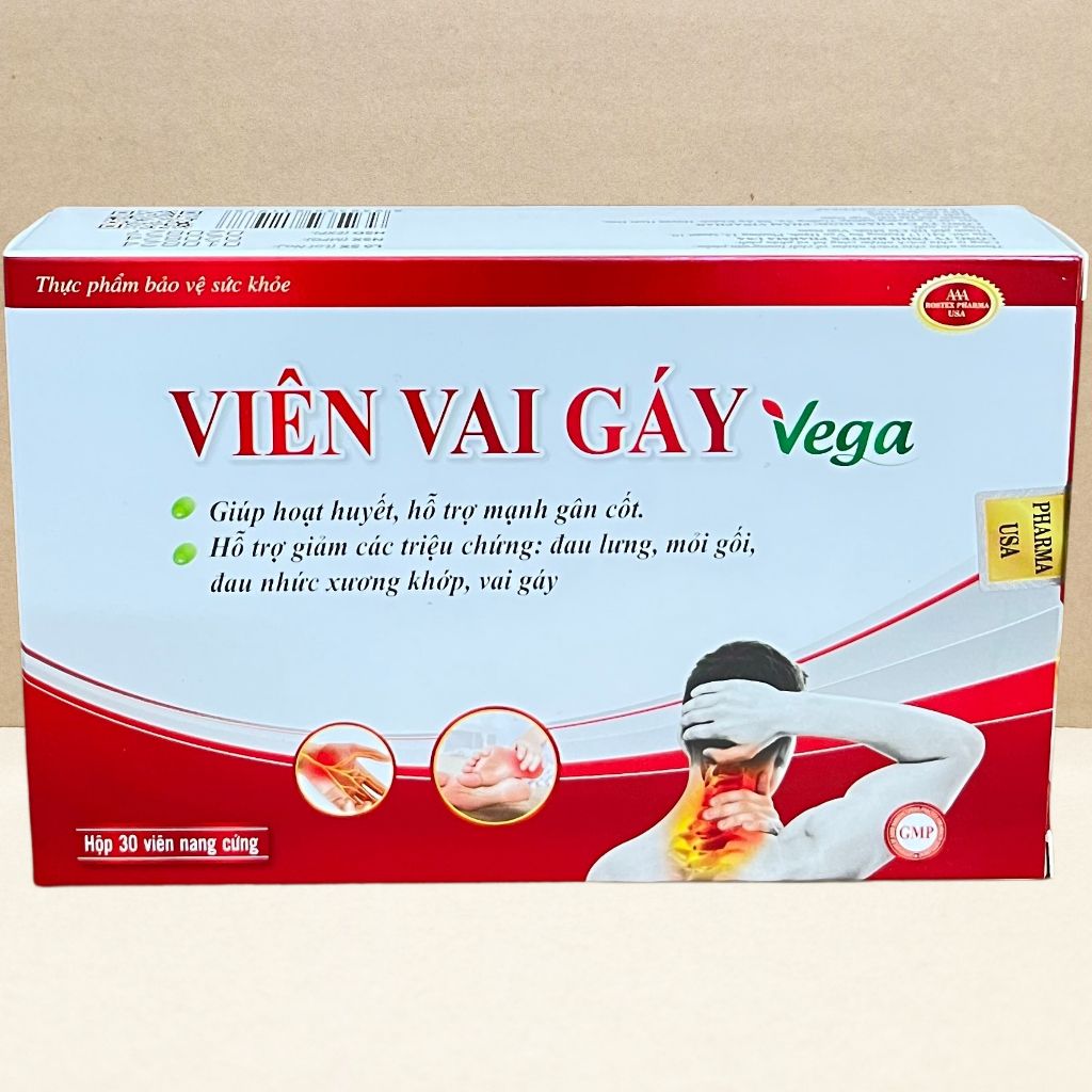 Viên Vai Gáy Vega Vỉ 30 Viên - Rostex - Vinaphar - Vitamin Chữa Lành