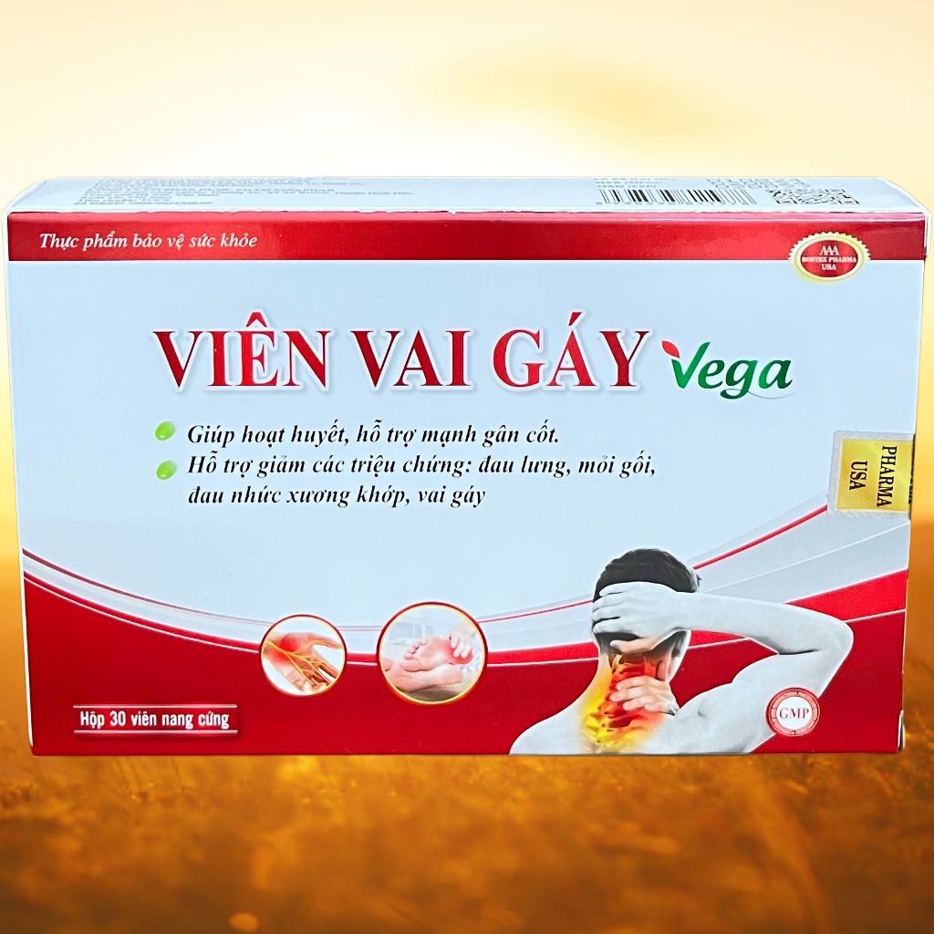 Viên Vai Gáy Vega Vỉ 30 Viên - Rostex - Vinaphar - Vitamin Thanh Lọc