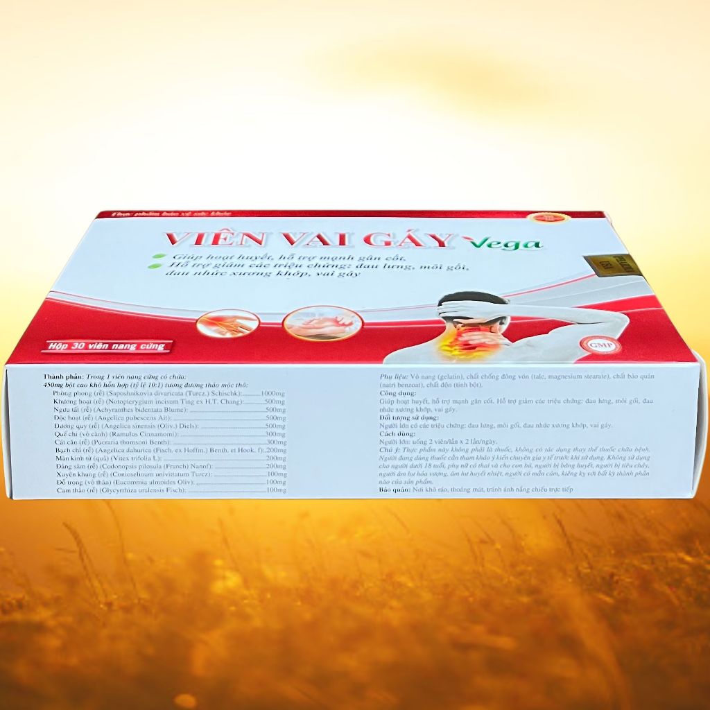 Combo 5 Hộp Viên Vai Gáy Vega Vỉ 30 Viên - Rostex - Vinaphar - Vitamin Thanh Lọc